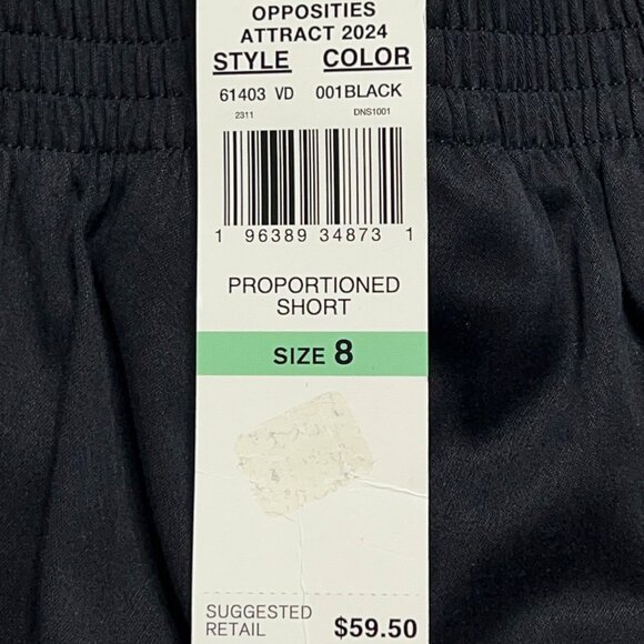 Alfred Dunner Women Pull-on Stretch Straight Black Pants 8 Traditional Fit NWT - Picture 5 of 10